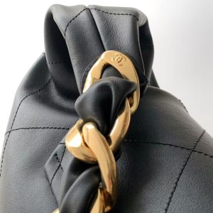 CC 2025 Bag 28cm Black Gold Calfskin