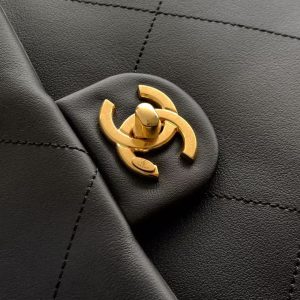 CC 2025 Bag 28cm Black Gold Calfskin