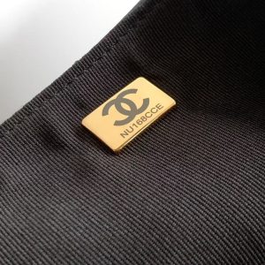 CC 2025 Bag 28cm Black Gold Calfskin