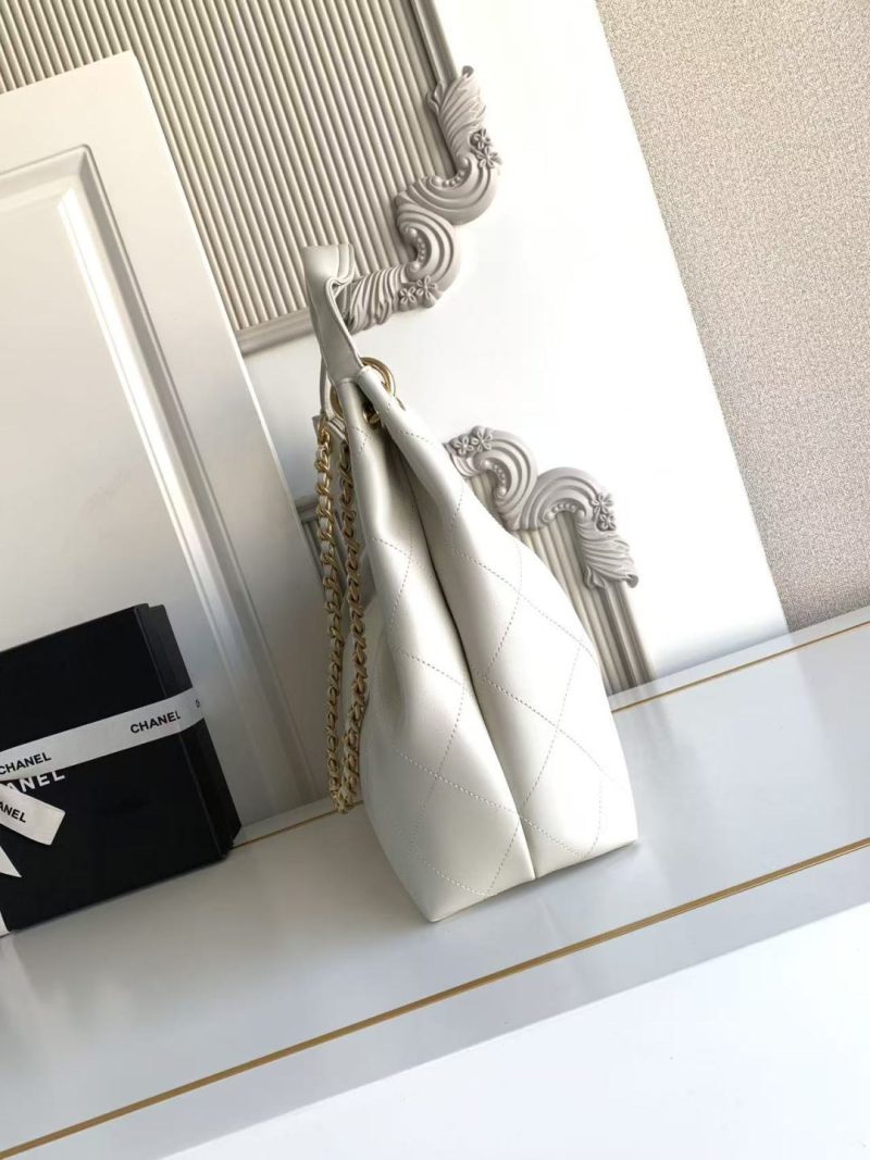 Chanel 2026 Hippie Hobo Bag 35cm White Calfskin 326214