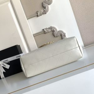 Chanel 2026 Hippie Hobo Bag 35cm White Calfskin 326214