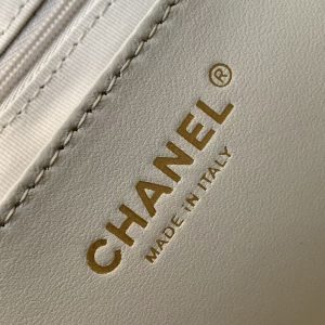 Chanel 2026 Hippie Hobo Bag 35cm White Calfskin 326214