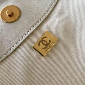 Chanel 2026 Hippie Hobo Bag 35cm White Calfskin 326214