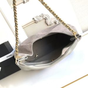 Chanel 2026 Hippie Hobo Bag 35cm Gray Suede 326216