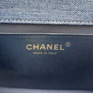 CC SMALL 20 CROSSBODY BAG IN LIGHT BLUE DENIM DIP AND GOLD METALLIC