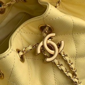 Chanel 25 Hobo Bag 22cm Light Yellow Calfskin 286180
