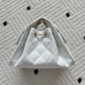 Chanel 25 Hobo Bag 22cm White Calfskin 286182