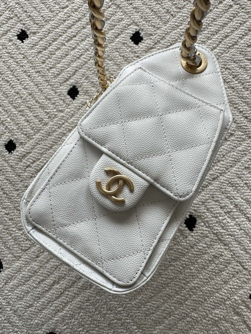 Chanel 25 Hobo Bag 22cm White Calfskin 286182