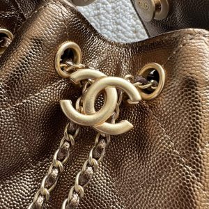 Chanel 25 Hobo Bag 22cm Bronze Calfskin 286184
