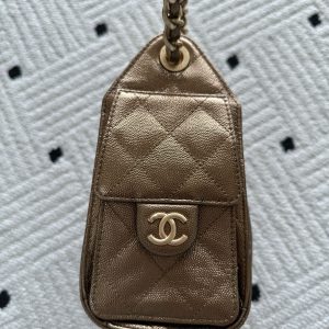 Chanel 25 Hobo Bag 22cm Bronze Calfskin 286184