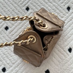 Chanel 25 Hobo Bag 22cm Bronze Calfskin 286184