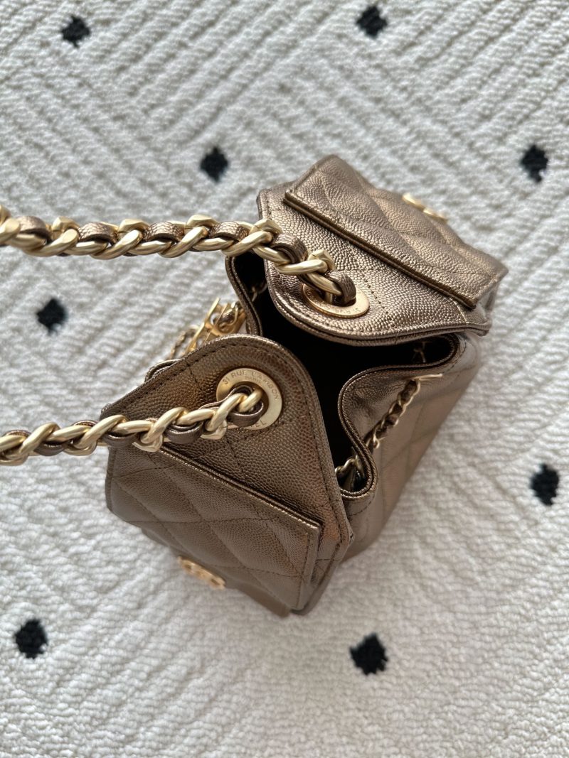 Chanel 25 Hobo Bag 22cm Bronze Calfskin 286184