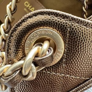 Chanel 25 Hobo Bag 22cm Bronze Calfskin 286184