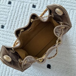 Chanel 25 Hobo Bag 22cm Bronze Calfskin 286184