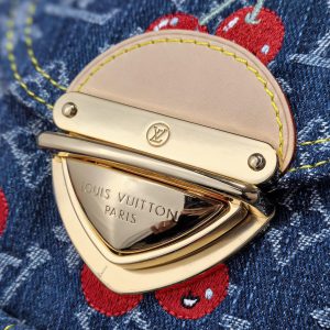 LV X TM VENICE NM Backpack Blue Cherry Denim Cowhide 256276