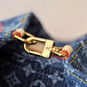 LV X TM VENICE NM Backpack Blue Cherry Denim Cowhide 256276