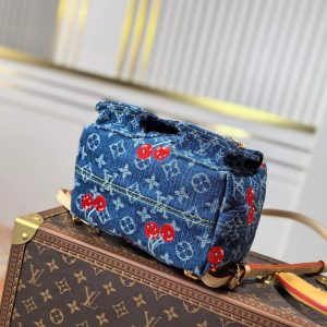 LV X TM VENICE NM Backpack Blue Cherry Denim Cowhide 256276