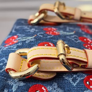 LV X TM VENICE NM Backpack Blue Cherry Denim Cowhide 256276