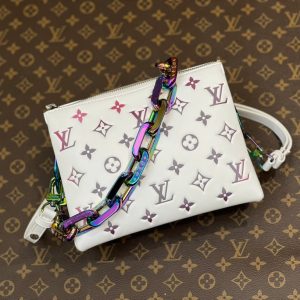 coussin bb 21 white empreinte calfskin multicolor chain