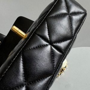 img_19e73950_20240412_i1712915783_3246_5_jpg Mini Flap Bag 17cm Black Lamskin Gold Hardware