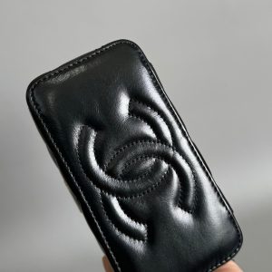 CC Vanity Case Pearl 17cm Black Lambskin Gold hardware