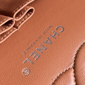 flap bag medium 25 brown lambskin silver hardware