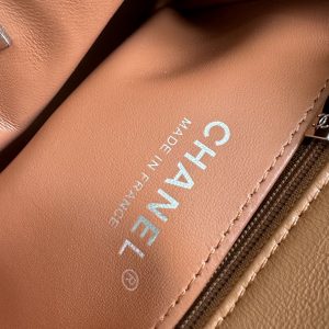 mini flap bag 17 brown lambskin silver hardware