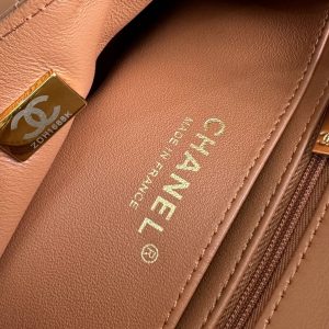 mini flap bag 17 brown lambskin gold hardware