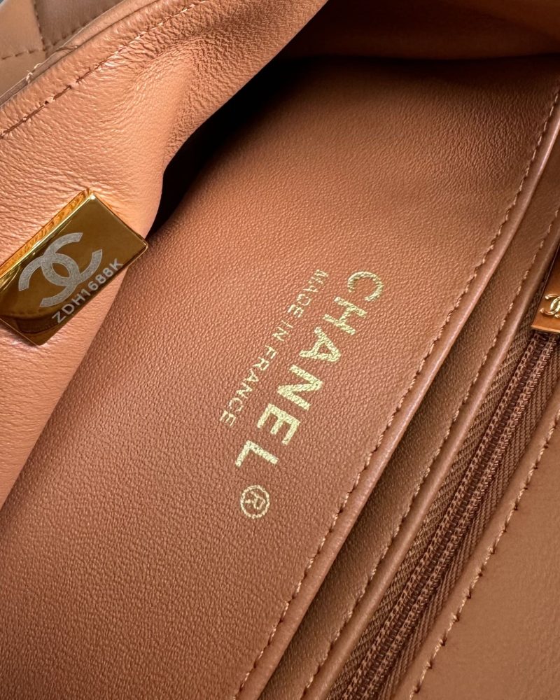 mini flap bag 17 brown lambskin gold hardware