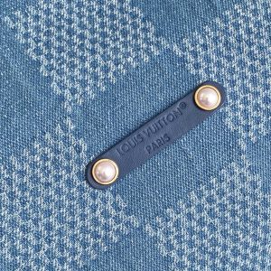 LV Vagabond Hobo 38cm Blue Cotton with 3D Damier Denim GHW