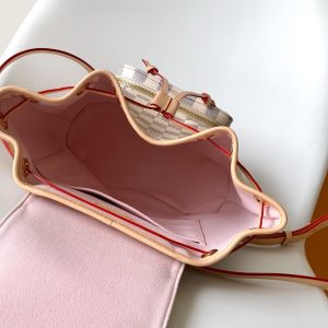 LV Montsouris PM Backpack Beige Damier Azur Pattern Canvas GHW