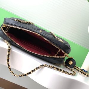 Chanel 2025 Camera 24cm Bag Black Quilted Leather 320975