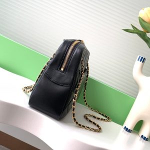 Chanel 2025 Camera 24cm Bag Black Quilted Leather 320975