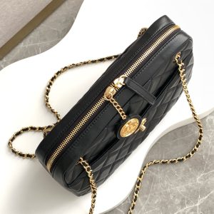 Chanel 2025 Camera 24cm Bag Black Quilted Leather 320975