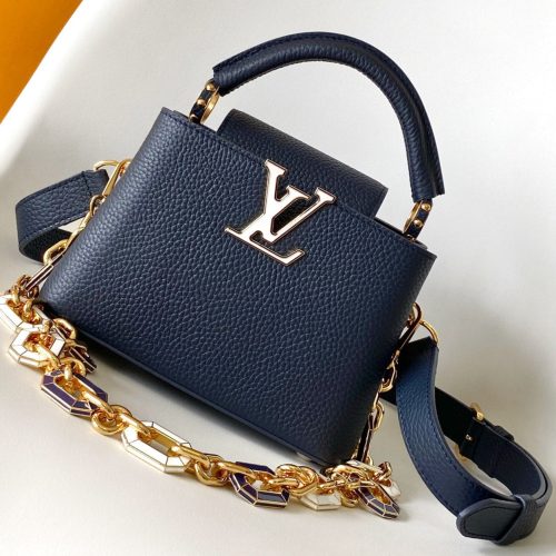 Capucines BB 21cm Bag Royal Blue Cowhide 251675