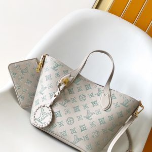 LV Blossom 20cm Bag Beige mix Green Cowhide 251989