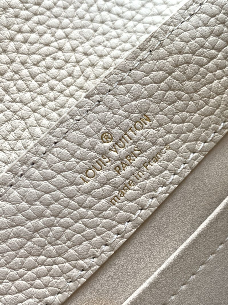 LV Capucine Mini Bag 21cm Vanilla Cotton Canvas Embroidered Pattern GHW