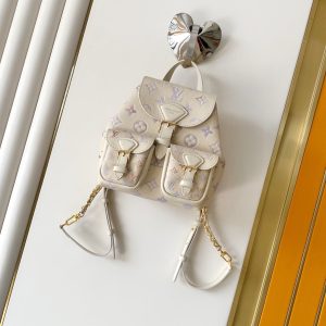 LV M15113 Backpack Monogram Embossed Cowhide Dream Cream GHW