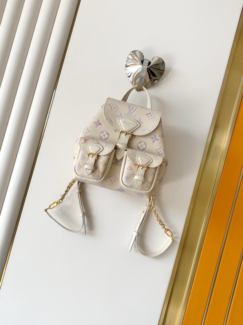 LV M15113 Backpack Monogram Embossed Cowhide Dream Cream GHW