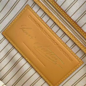 LV M27521 Neverfull MM Bag Camel White Monogram Origine Canvas