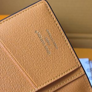 LV Brazza Wallet Dark Blue Teal Green Cowhide