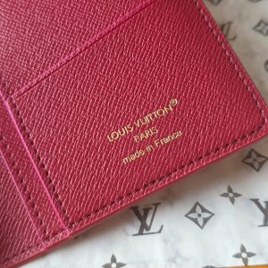 LV Brazza Wallet Red Black Cowhide