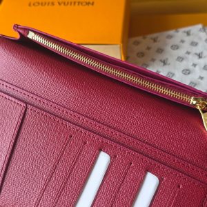 LV Brazza Wallet Red Black Cowhide