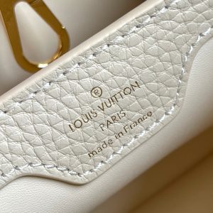 CAPUCINES MINI 21 BEIGE TAURILLON GOLD HARDWARE