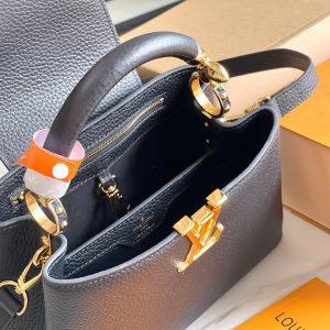 img_30231aca_20240703_a1719993938880_0777_jpg CAPUCINES BB 27 BLACK TAURILLON GOLD HARDWARE