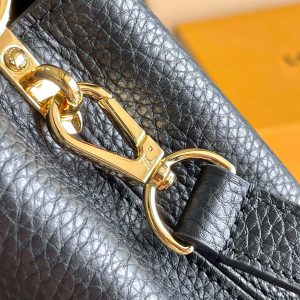 CAPUCINES MINI 21 BLACK TAURILLON GOLD HARDWARE