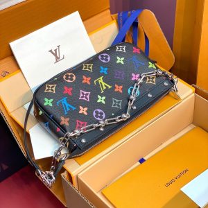 LV x TM Pochette Accessoires 22cm Black Muticolor Monogram Canvas