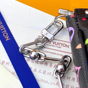 LV x TM Pochette Accessoires 22cm Black Muticolor Monogram Canvas