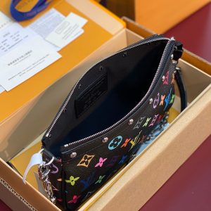 LV x TM Pochette Accessoires 22cm Black Muticolor Monogram Canvas