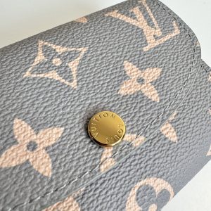 LV 24 Rosalie Coin Purse Trianon Gray Canvas GHW 221287